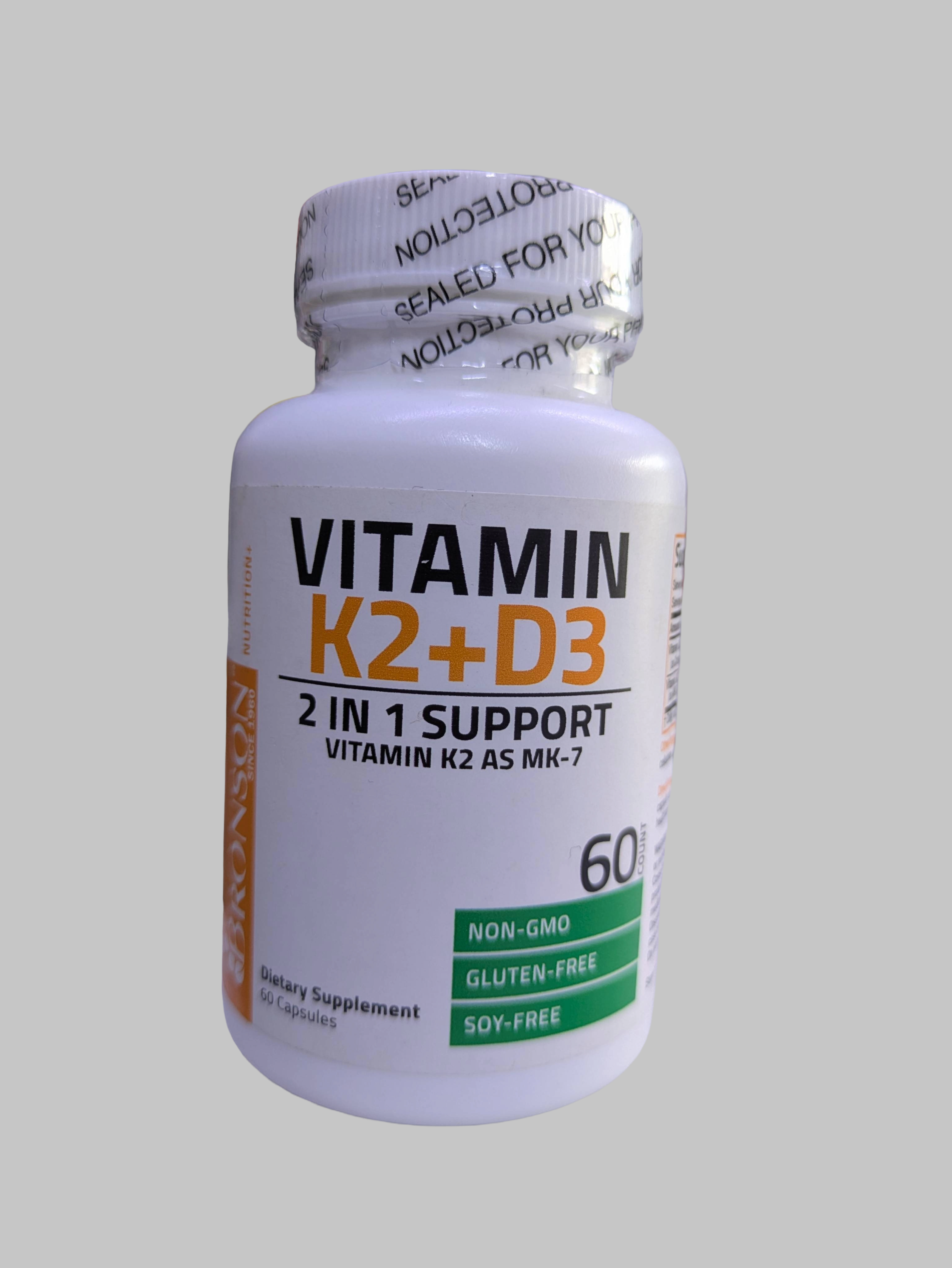 Vitamin K2 + D3  90mcg k2 + 125mcg(5000iu) D3